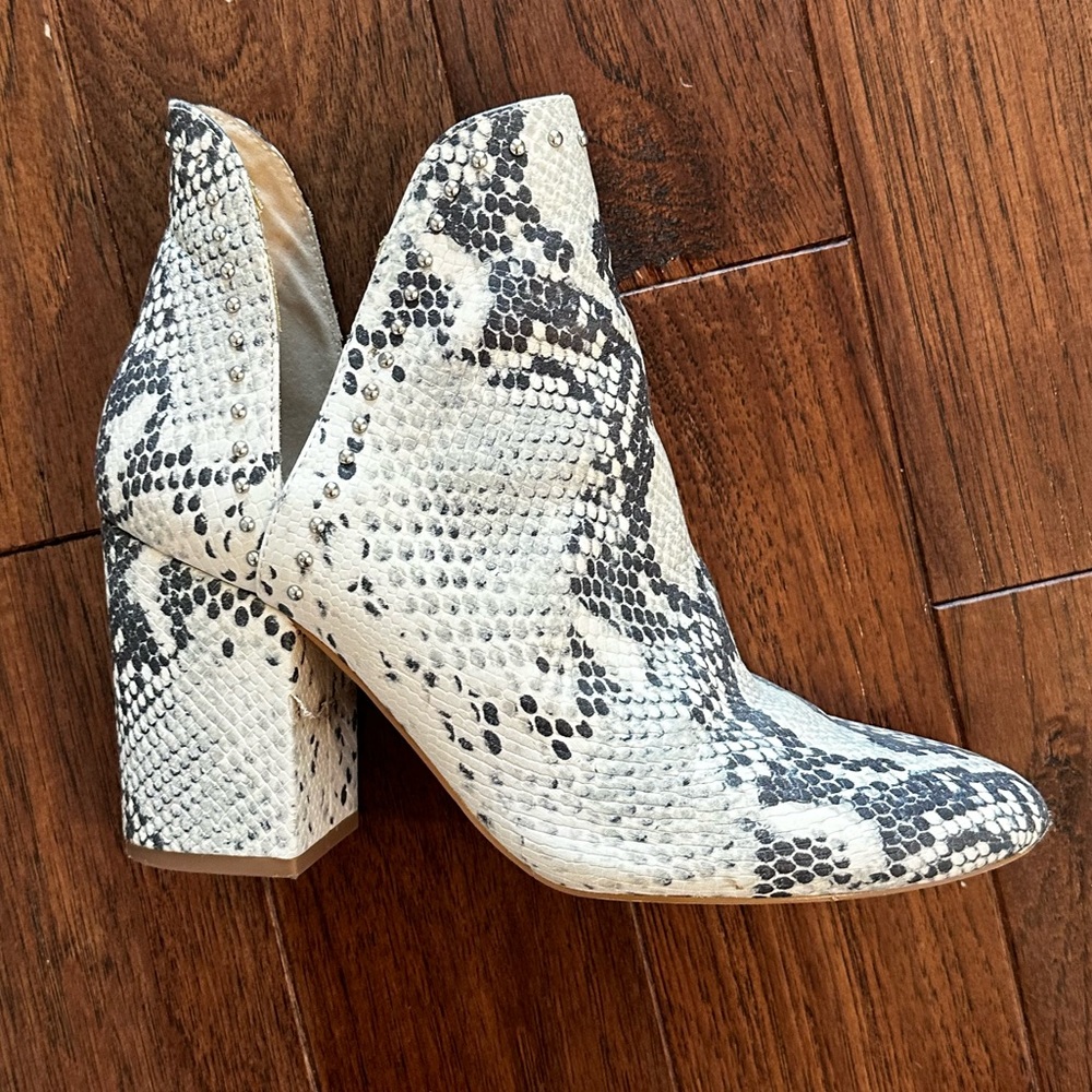 Snakeskin Ankle Booties
